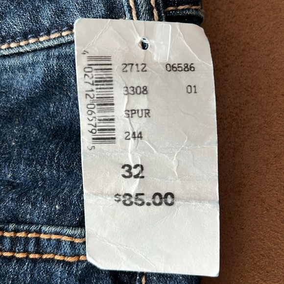 NWT Silver Dark Indigo Spur (mid-rise) Flare Jeans, Sz 32 - Picture 7 of 7